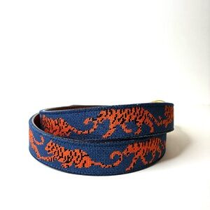 Princeton Tiger Motif Needle Point Belt
